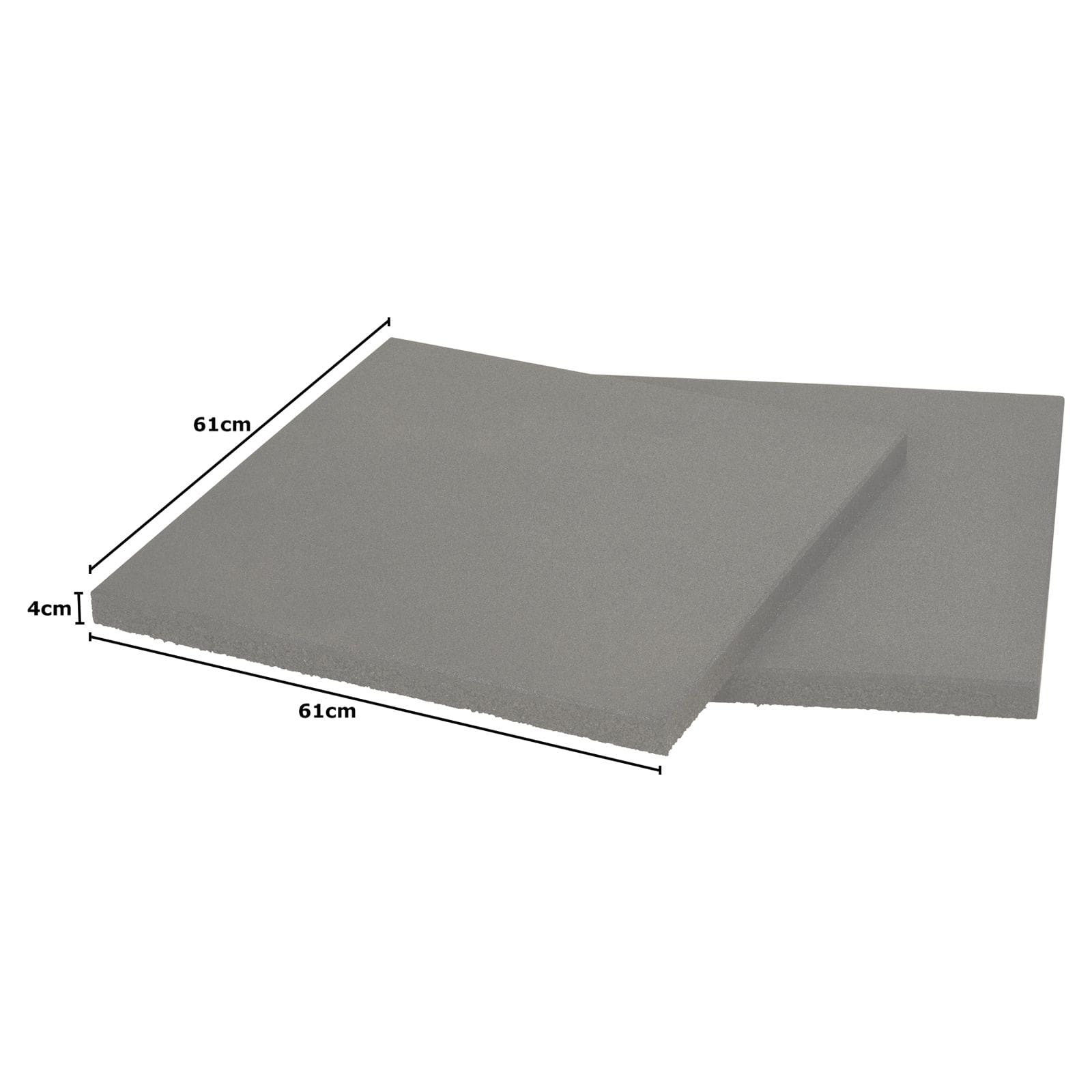 Mirafit 40mm Thick Rubber Gym Flooring Mats Dimensions