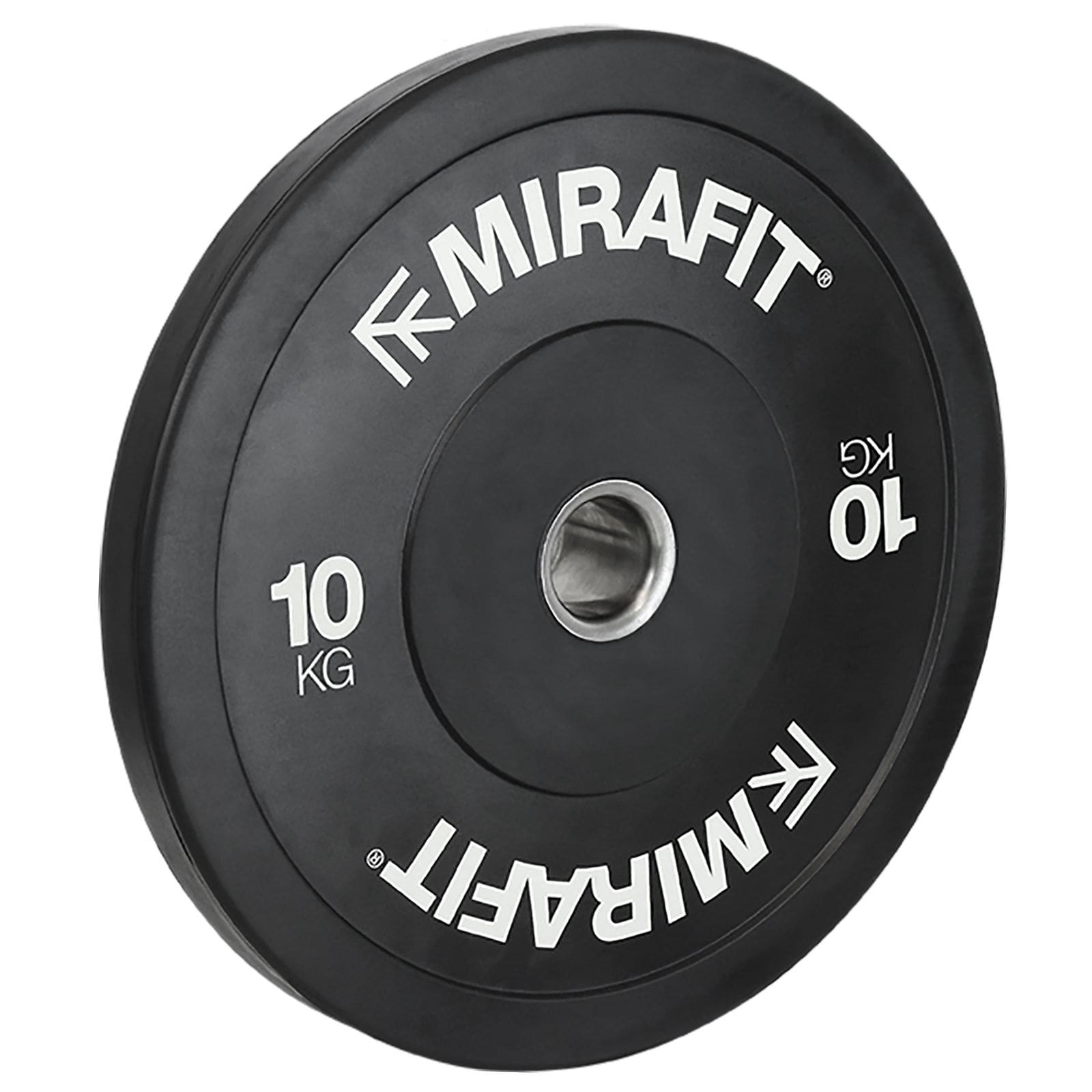 Mirafit Black Olympic Rubber Bumper Plates 10kg