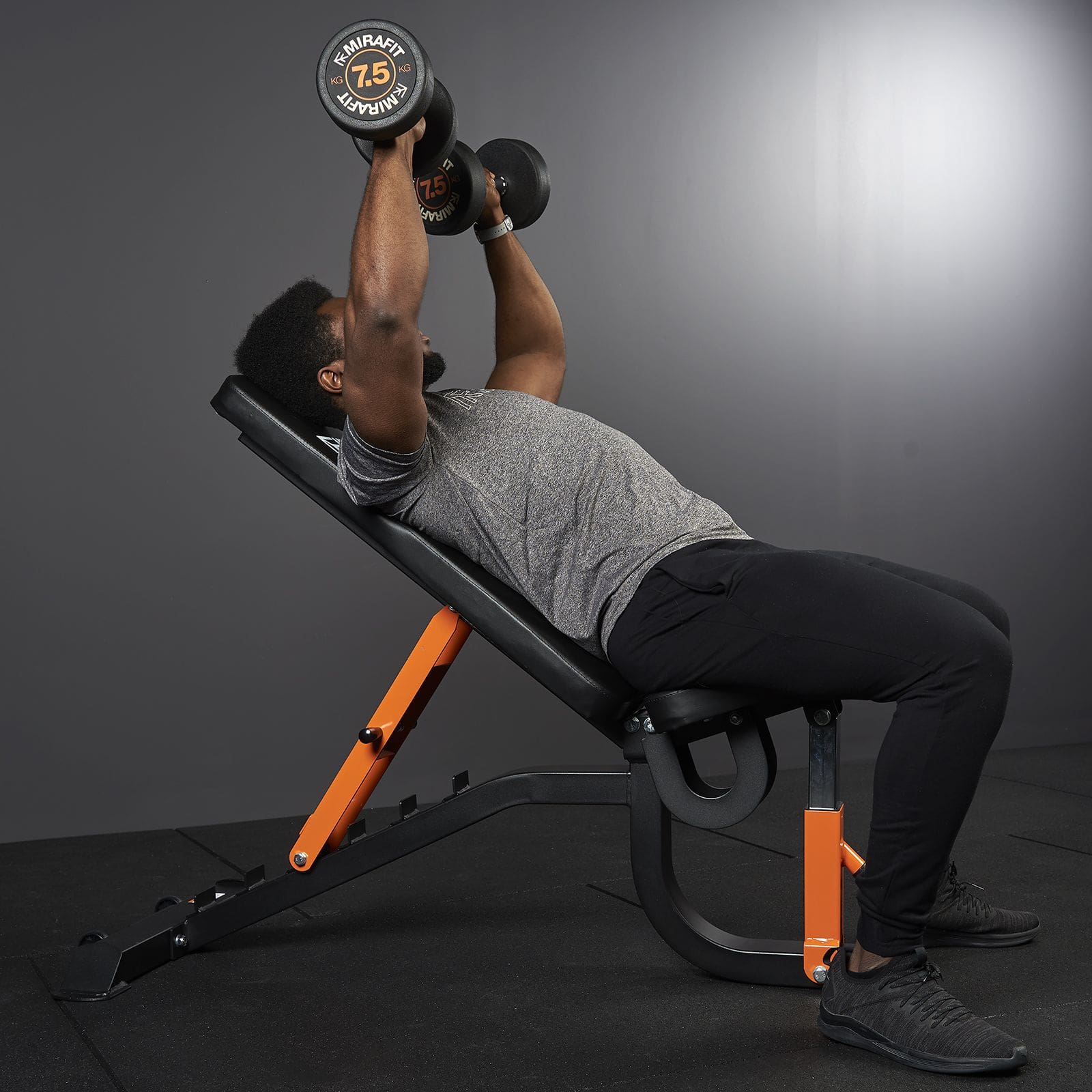 Mirafit M150 Adjustable Weight Bench In Use