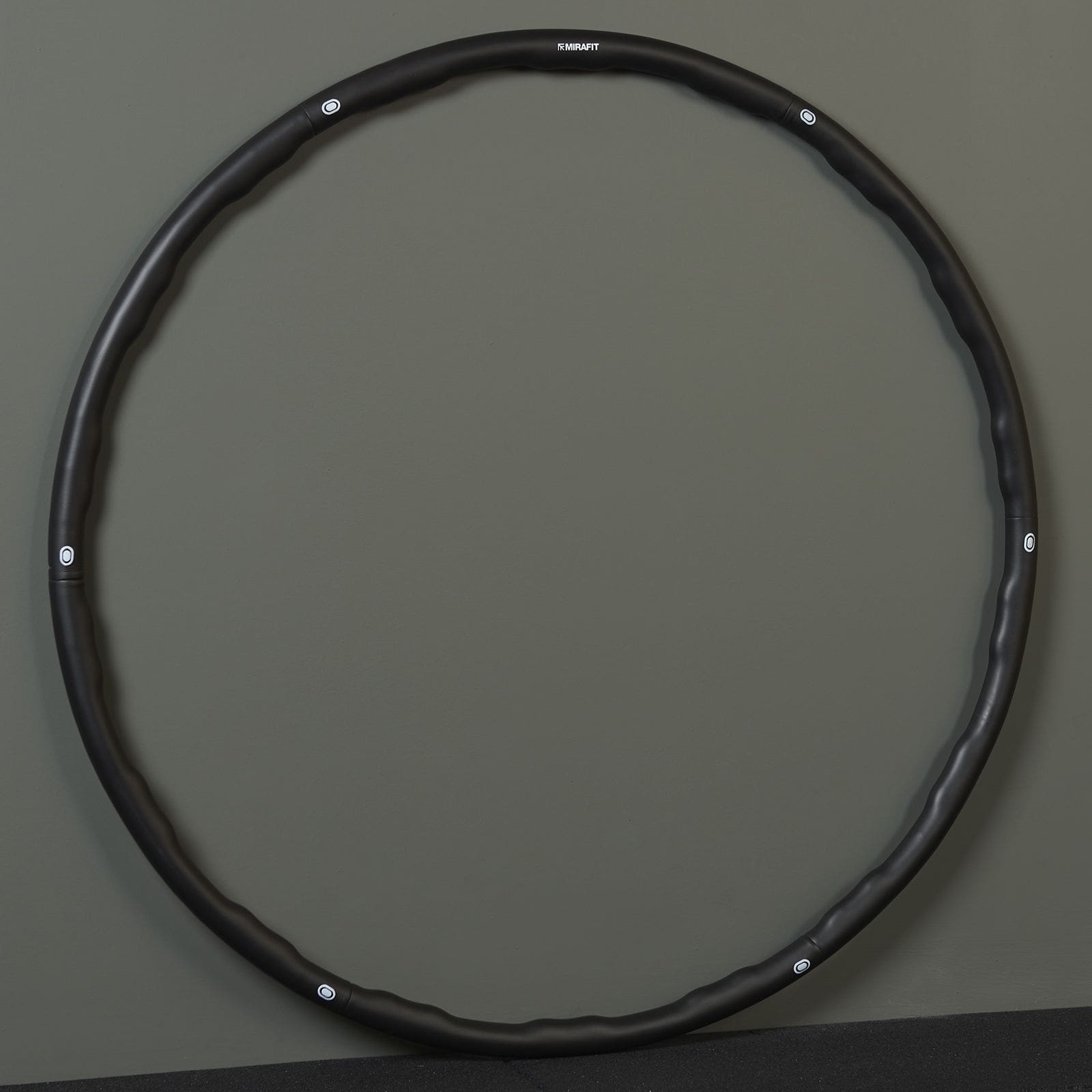 mirafit 1.2kg ridged weighted fitness hula hoop Black Version