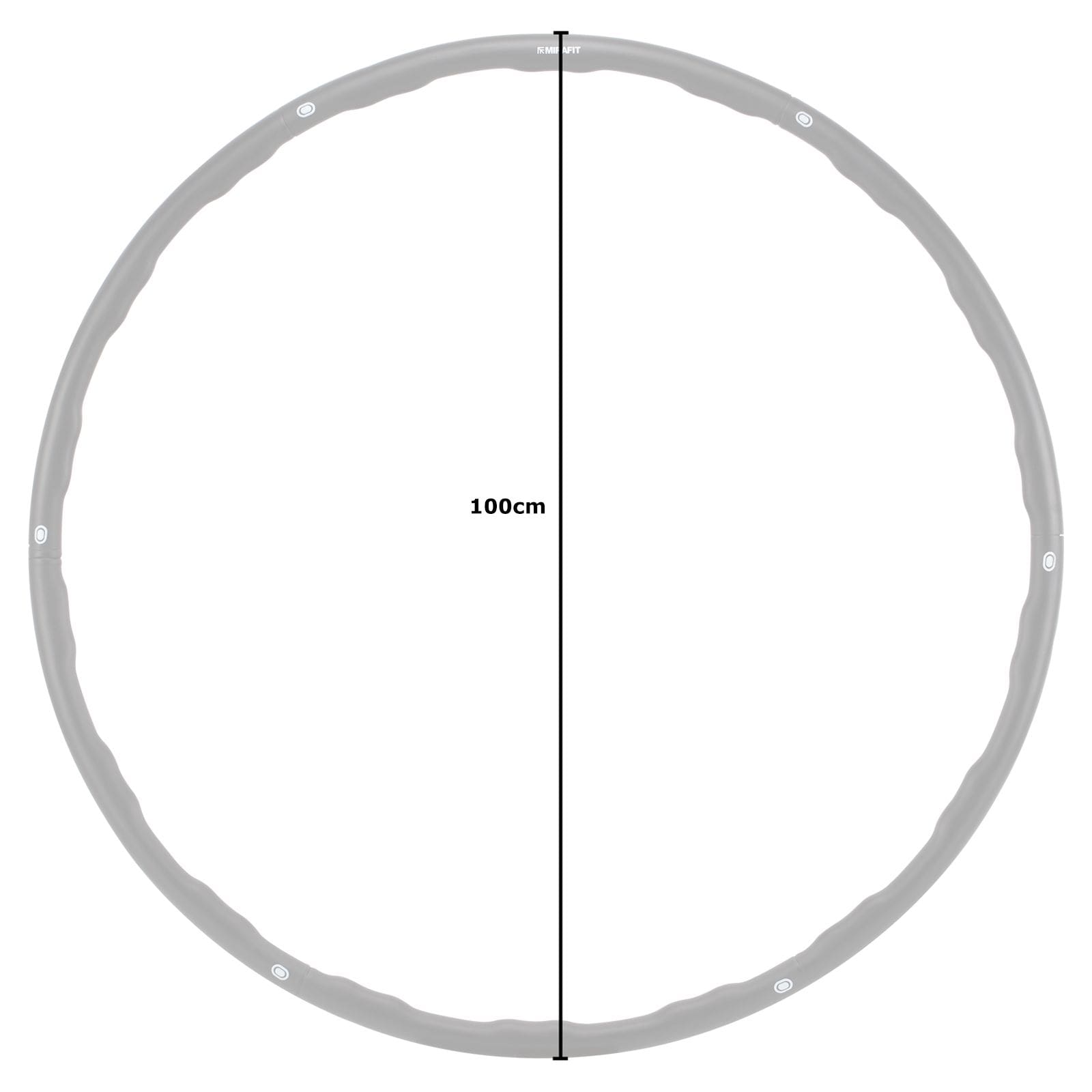 mirafit 1.2kg ridged weighted fitness hula hoop Diameter