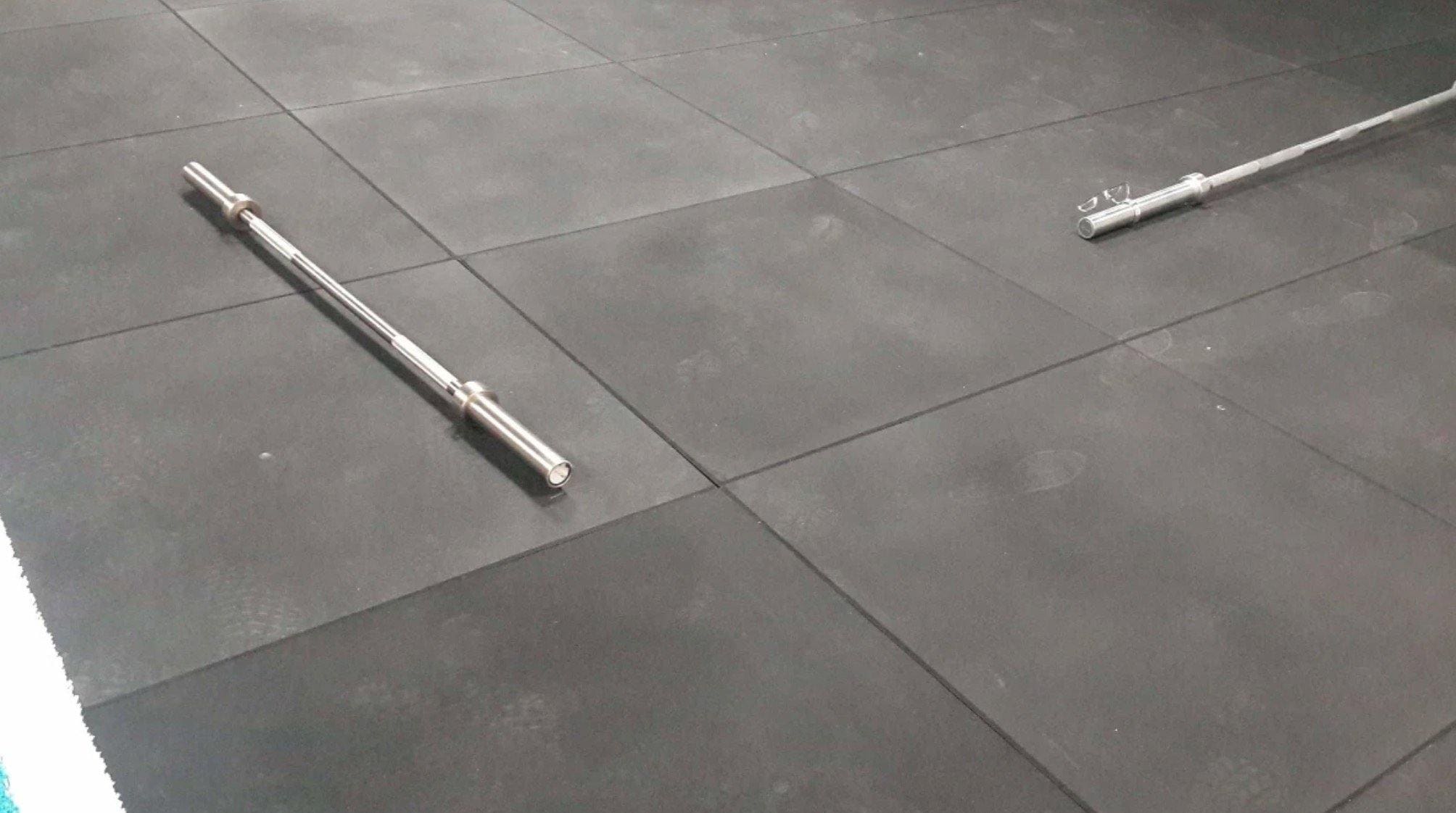 Flatline Black Rubber Gym Flooring 1m x 1m 20mm