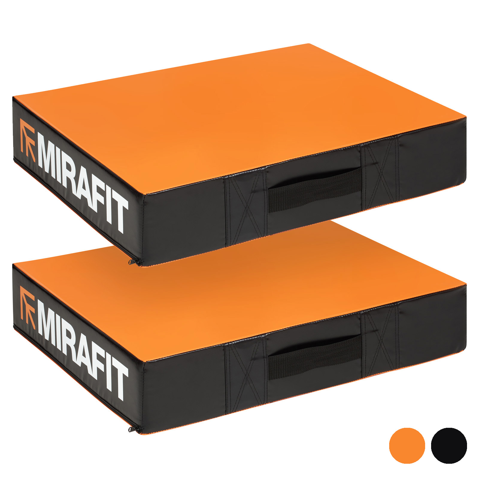 Mirafit Weightlifting Drop Pads - Black & Orange