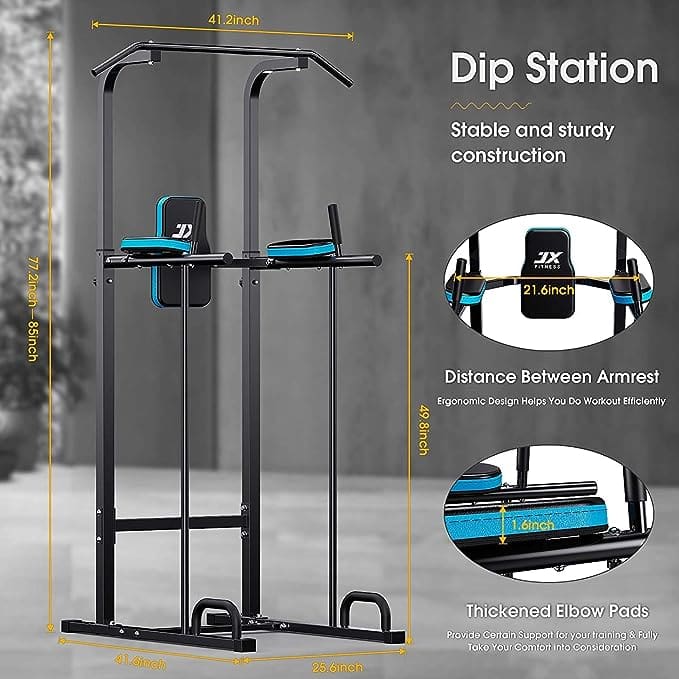 JX FITNESS Power Tower Adjustable Dip Station - Review UK