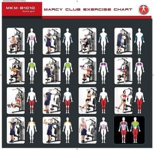 Marcy MKM-81010 Multi Gym 90kg - Exercise Chart