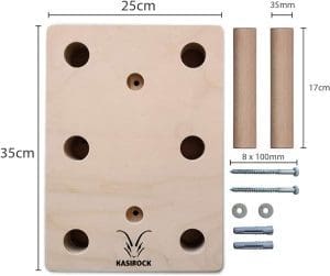 KASIROCK Pegboard Training Board - Dimensions