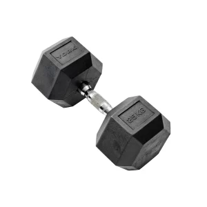 York Rubber Hex Dumbbell 25kg