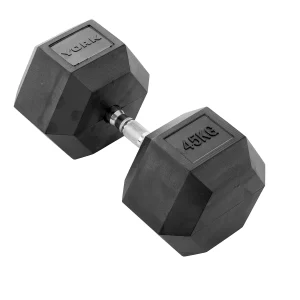 York Rubber Hex Dumbbell 45kg