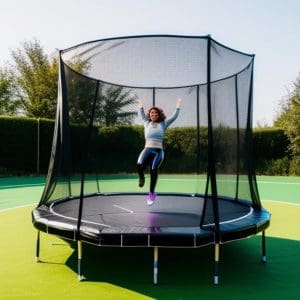 Having fun and keeping safe on a trampoline