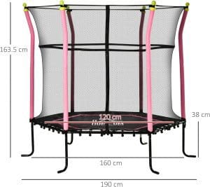 HomCom 5.2ft Kids Trampoline - Dimensions