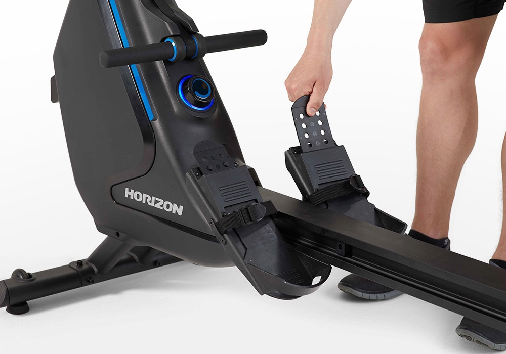 Horizon Fitness Oxford 6 Rower Review - Foot Stand view