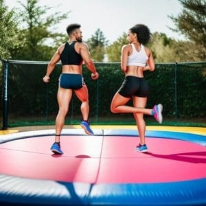 Which exercises are best on a trampoline for legs