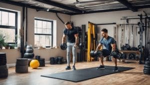 measuring up a gym to plan for a home gym in the garage