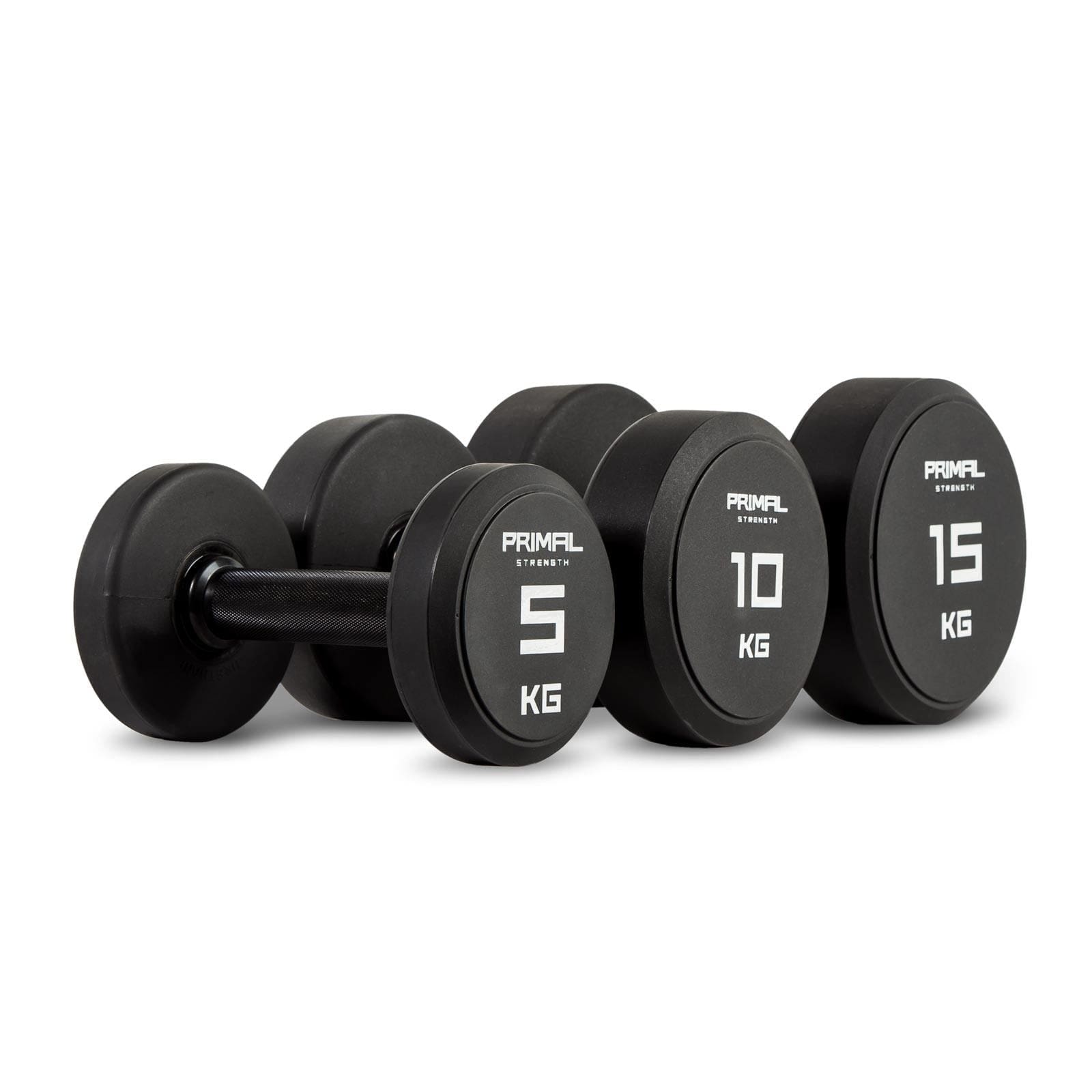 Primal Strength Urethane Dumbbell Set 52.5Kg - 70Kg – (8 Pairs)