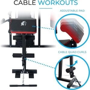 Fit4home TF-7005 Multi Gym with Punch Bag Review - Preacher Curl