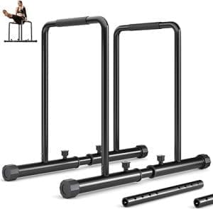 YOLEO Adjustable Dip Bar- 500lbs Dip Station