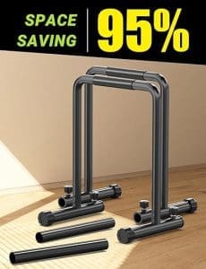 YOLEO Adjustable Dip Bar- 500lbs Dip Station - Deals UK